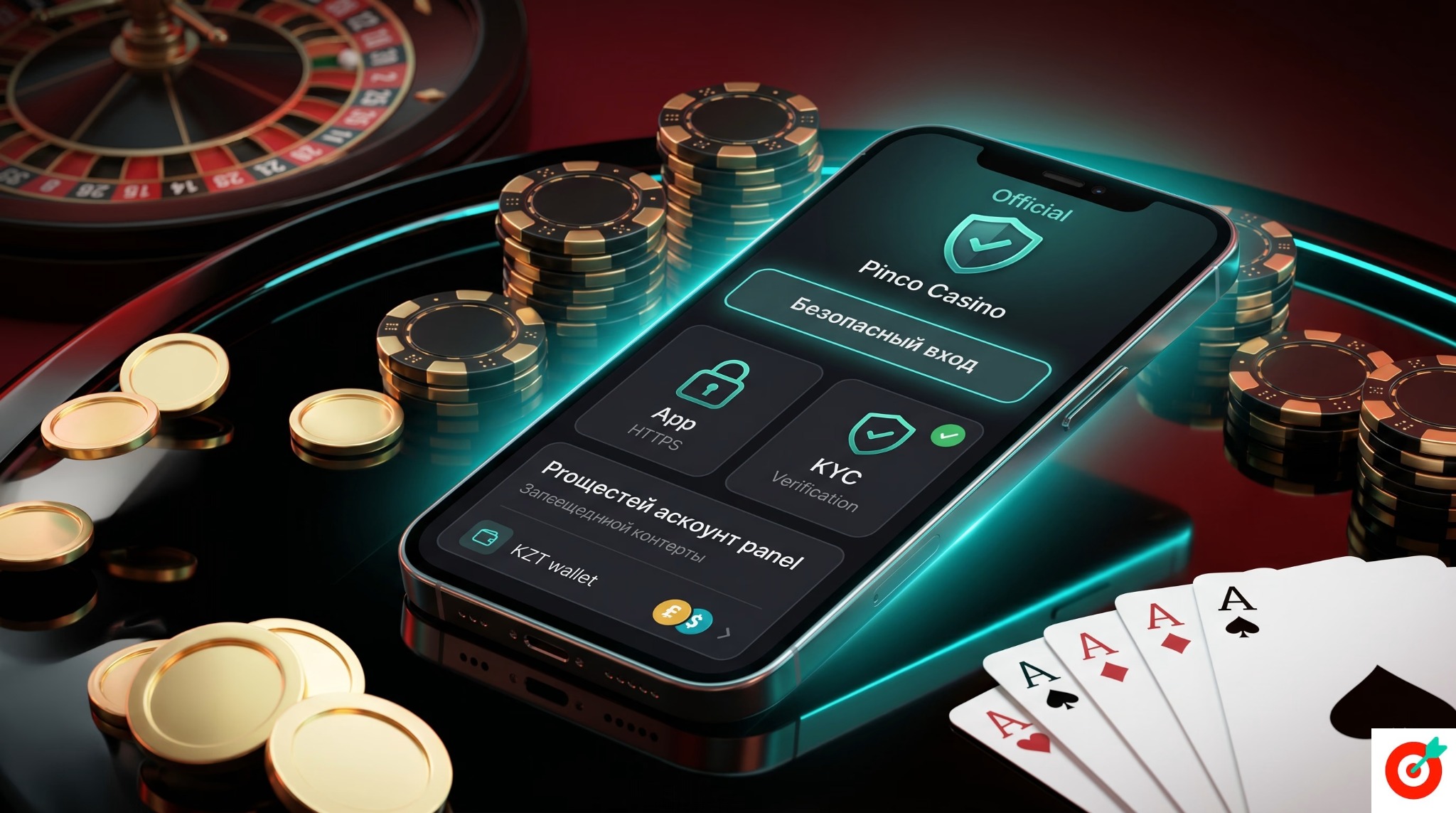 Экран безопасного входа Pinco Casino и проверки аккаунта